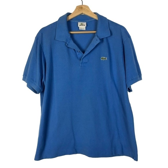Lacoste Royal Blue Logo Cotton Short Sleeve Polo 6/XL - Picture 1 of 3